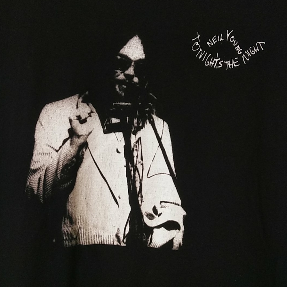 Neil Young t shirt "tonight's the night"